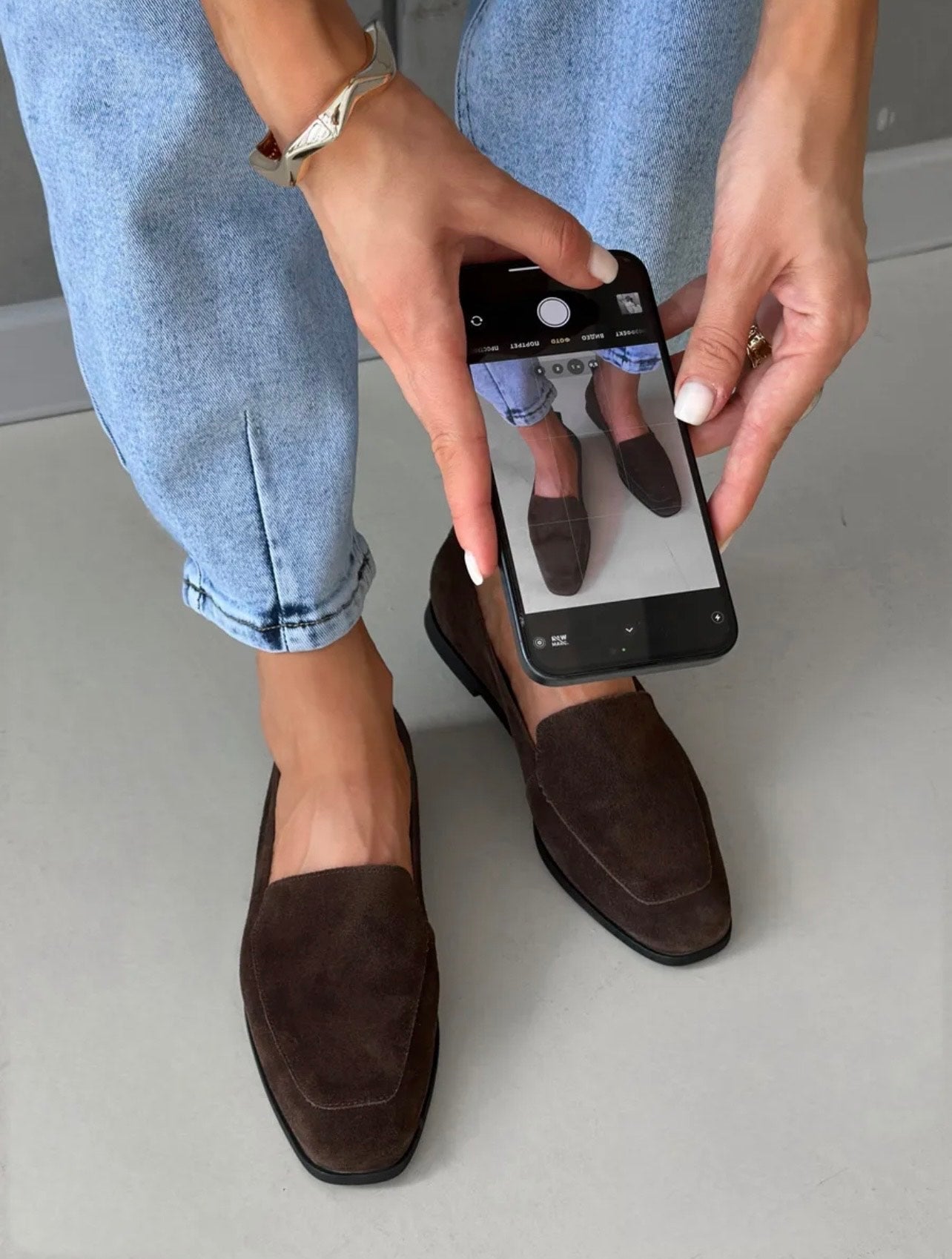Mocassin PERLA en daim