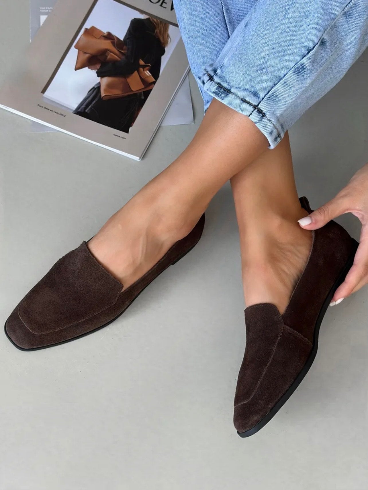 Mocassin PERLA en daim