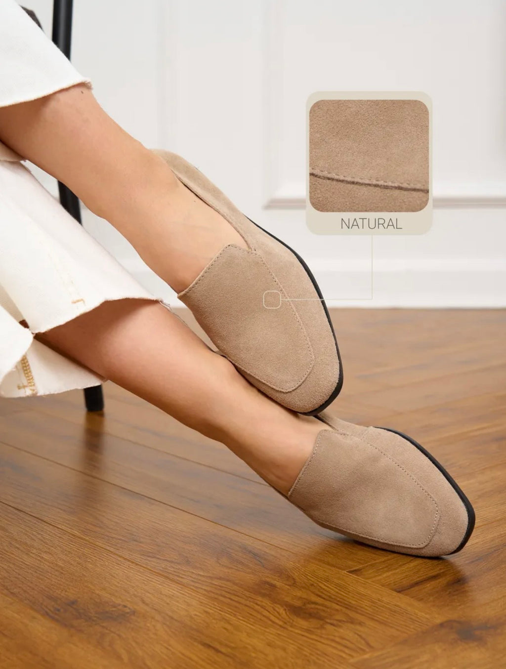 Mocassin PERLA en daim